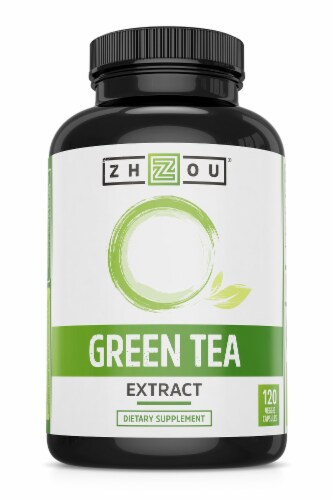 Zhou Green Tea Dietary Supplement Capsules Perspective: front