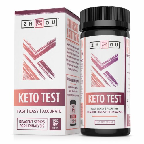 Zhou Keto Test Urinalysis Reagent Strips Perspective: front