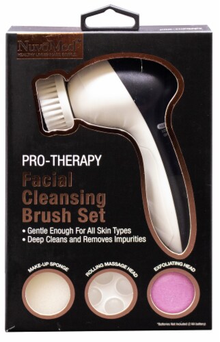 NuvoMed Pro-Therapy Facial Cleansing Brush Set Perspective: front