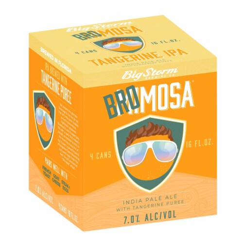 Big Storm Brewing Co.®  Bromosa® Tangerine IPA Perspective: front