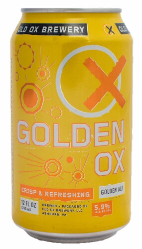 Old Ox Brewery Golden Ox Golden Ale Perspective: front