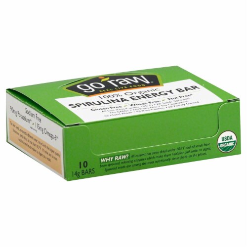 Go Raw Spirulina Energy Bar Perspective: front
