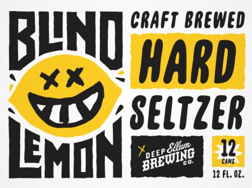 Deep Ellum Brewing Co. Lemon Hard Seltzer Perspective: front