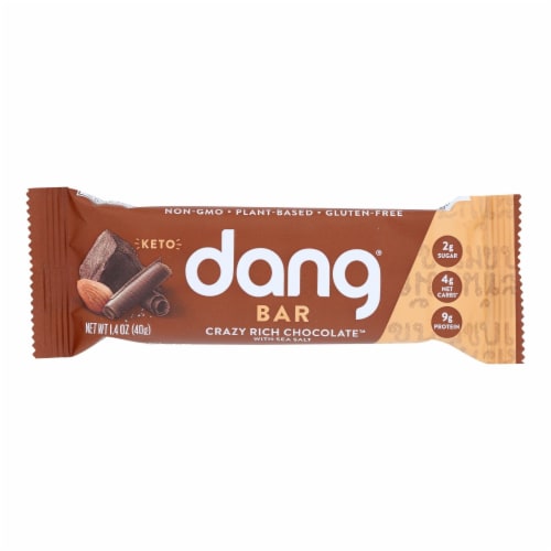 Dang Bar - Crazy Rich Chocolate - 1.4 oz Bar Perspective: front