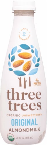 Three Trees Organic Original Unsweetened Almondmilk Perspective: front