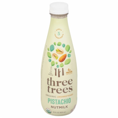 Three Trees Organic Pistachio Unsweetened Nut Milk Perspective: front