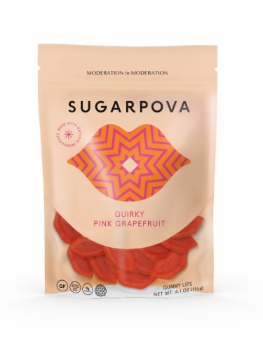 Sugarpova Quirky Pink Grapefruit Gummy Lips Perspective: front