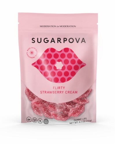 Sugarpova Flirty Strawberry Cream Gummy Lips Perspective: front