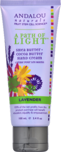 Andalou A Path Of Light™ Lavender Shea Butter Cocoa Butter Hand Cream Perspective: front