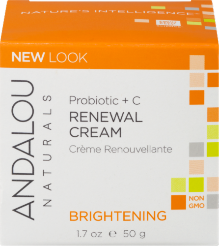 Andalou Naturals Probiotic + C Brightening Renewal Cream Perspective: front