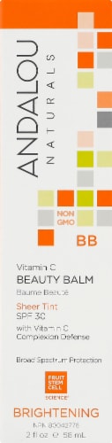 Andalou Naturals Sheer Tint Vitamin C Brightening Beauty Balm SPF 30 Perspective: front
