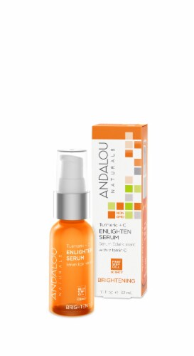 Andalou Naturals Turmeric & C Enlighten Serum with Vitamin C Brightening Perspective: front