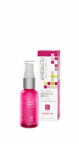 Andalou Naturals 1000 Roses Absolute Serum Perspective: front