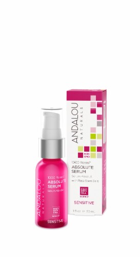 Andalou Naturals 1000 Roses Absolute Serum Perspective: front