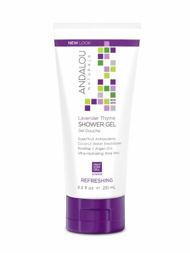 Andalou Naturals Lavender Thyme Shower Gel Perspective: front