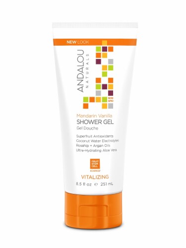 Andalou Naturals Mandarin Vanilla Shower Gel Perspective: front