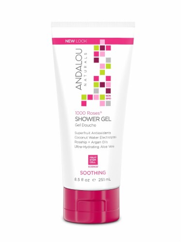 Andalou Naturals 1000 Roses Shower Gel Perspective: front