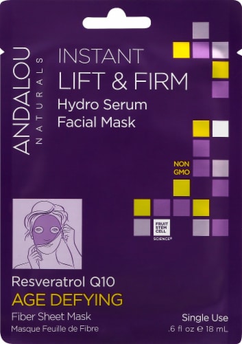 Andalou Naturals Instant Lift & Firm Hydro Serum Facial Mask Perspective: front