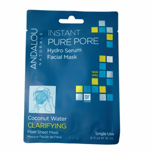 Andalou Naturals Coconut Water Clarifying Instant Pure Pore Facial Mask Perspective: front