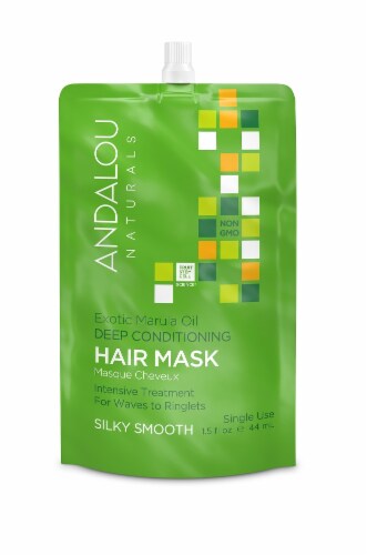 Andalou Naturals Exotic Marula Oil Silky Smooth Deep Conditioning Hair Mask Perspective: front