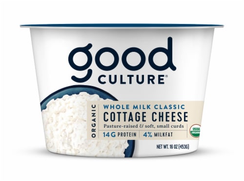 Good Culture® Organic Whole Milk Classic Cottage Cheese Perspective: front