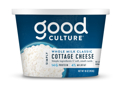 Good Culture Simply Whole Milk Classic Cottage Cheese Perspective: front