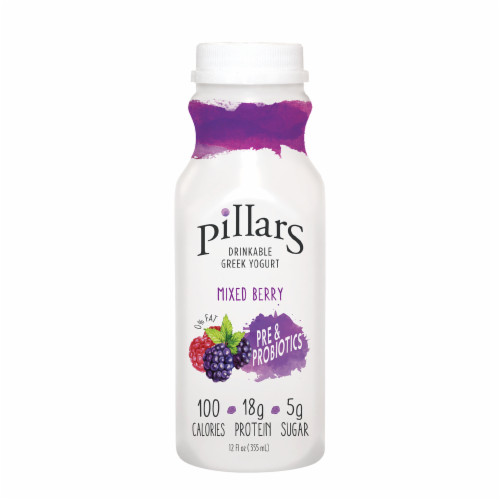Pillars Mixed Berry Drinkable Greek Yogurt Perspective: front