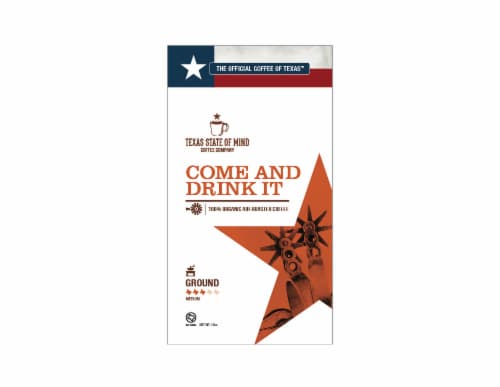 Texas State of Mind Come and Drink It Medium Roast Organic Ground Coffee Perspective: front