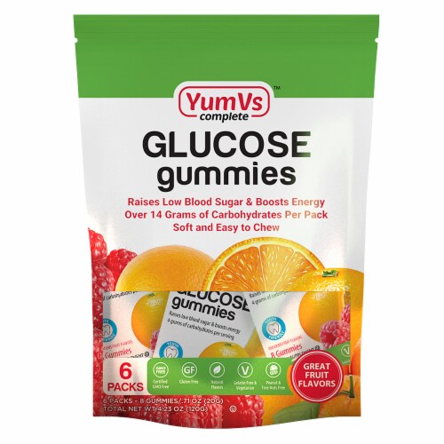 Yum V’s Complete Glucose Gummies Perspective: front