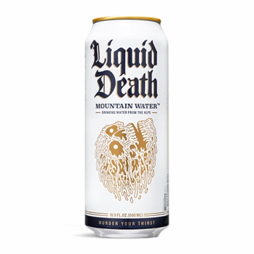 Liquid Death Mountain Water Perspective: front