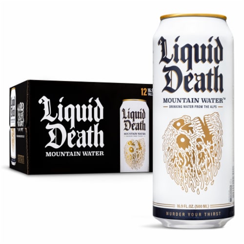 Liquid Death Mountain Water Perspective: front