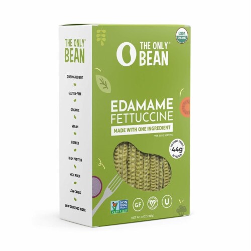 The Only Bean 368599 8 oz Edamame Fettuccine Pasta - Pack of 6 Perspective: front