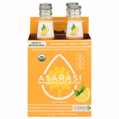 Asarasi Lisbon Lemon Flavored Sparking Bottled Water Perspective: front