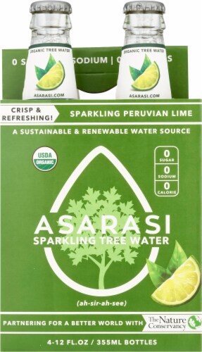 Asarasi Peruvian Lime Tree Flavored Sparking Bottled Water Perspective: front