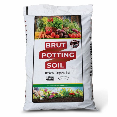 Brut Worm Farms Super Soil All Purpose Rich Dark Blend Natural Organic Soil Perspective: front