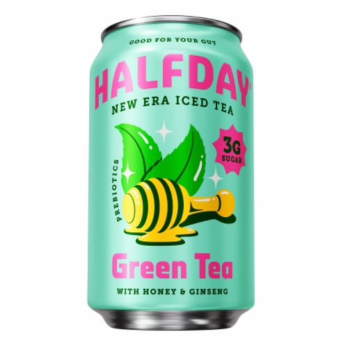 Halfday™ Green Tea With Honey & Ginseng Can Perspective: front