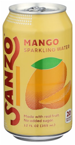 Sanzo® Mango Sparkling Water Can Perspective: front