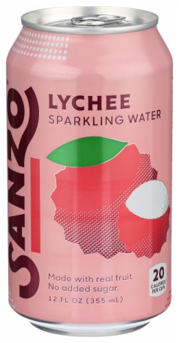 Sanzo Lychee (Berry) Sparkling Water Perspective: front