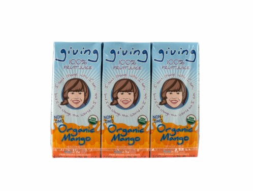 Giving Organic Mango Juice Perspective: front