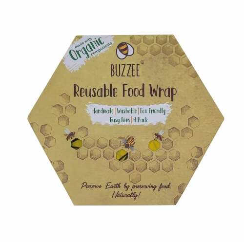 Buzzee® Busy Bees Reusable Food Wraps Perspective: front