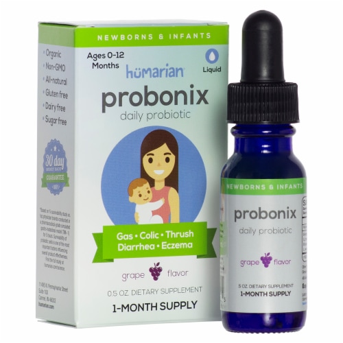 Humarian Probonix Infant’s Grape Flavor Daily Probiotic Perspective: front
