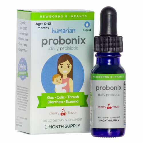 Humarian Probonix Infant’s Cherry Flavor Daily Probiotic Perspective: front