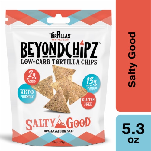 BeyondChipz™ Salty Good Low-Carb Tortilla Chips Perspective: front