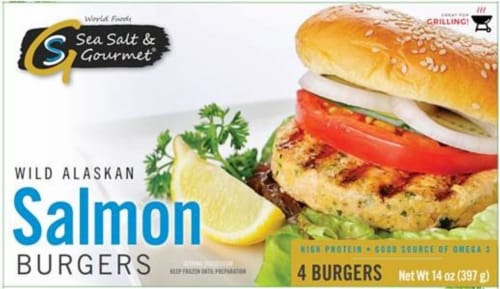 Member's Mark Wild Caught Frozen Alaskan Salmon Burgers - IlmHub Halal  Foods & Ingredients