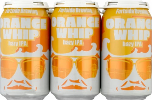 Fortside Brewing Orange Whip Hazy IPA Beer Perspective: front