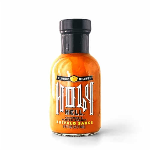 Blonde Beard's Holly Hell Cayenne & Scotch Bonnet Buffalo Wing Sauce Perspective: front