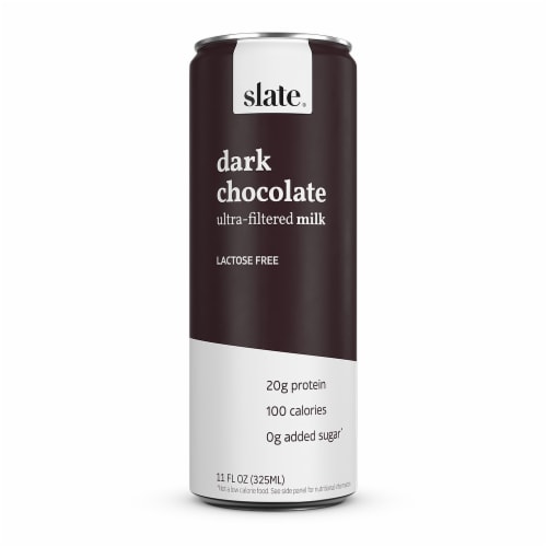Slate® Dark Chocolate High Protein Milk Shake Perspective: front
