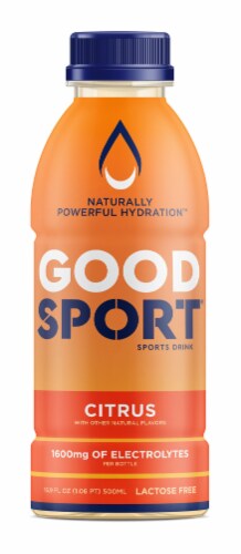 Good Sport® Citrus Sports Drink Bottle Perspective: front