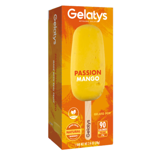 Gelatys Passion Mango Gelato Bar. Perspective: front