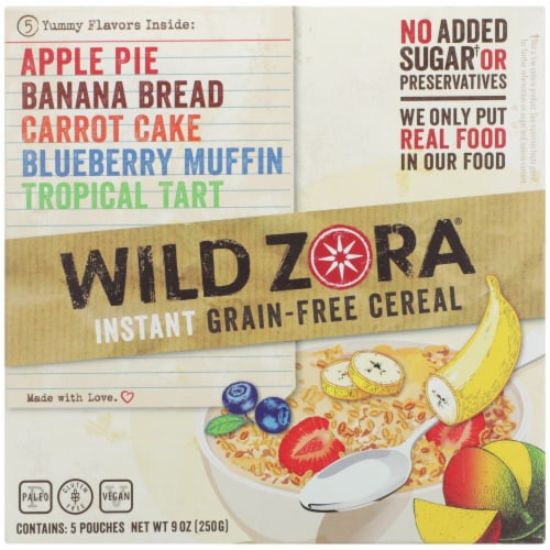 Wild Zora Instant Grain-Free Hot Cereal Variety Pack Perspective: front